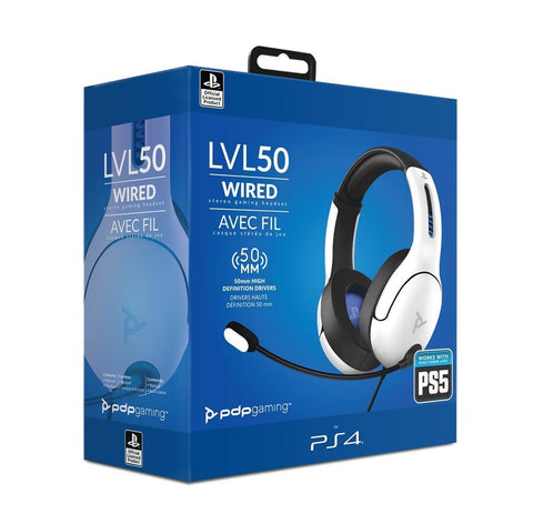 PDP Gaming PlayStation 5 White LVL 50 Headset